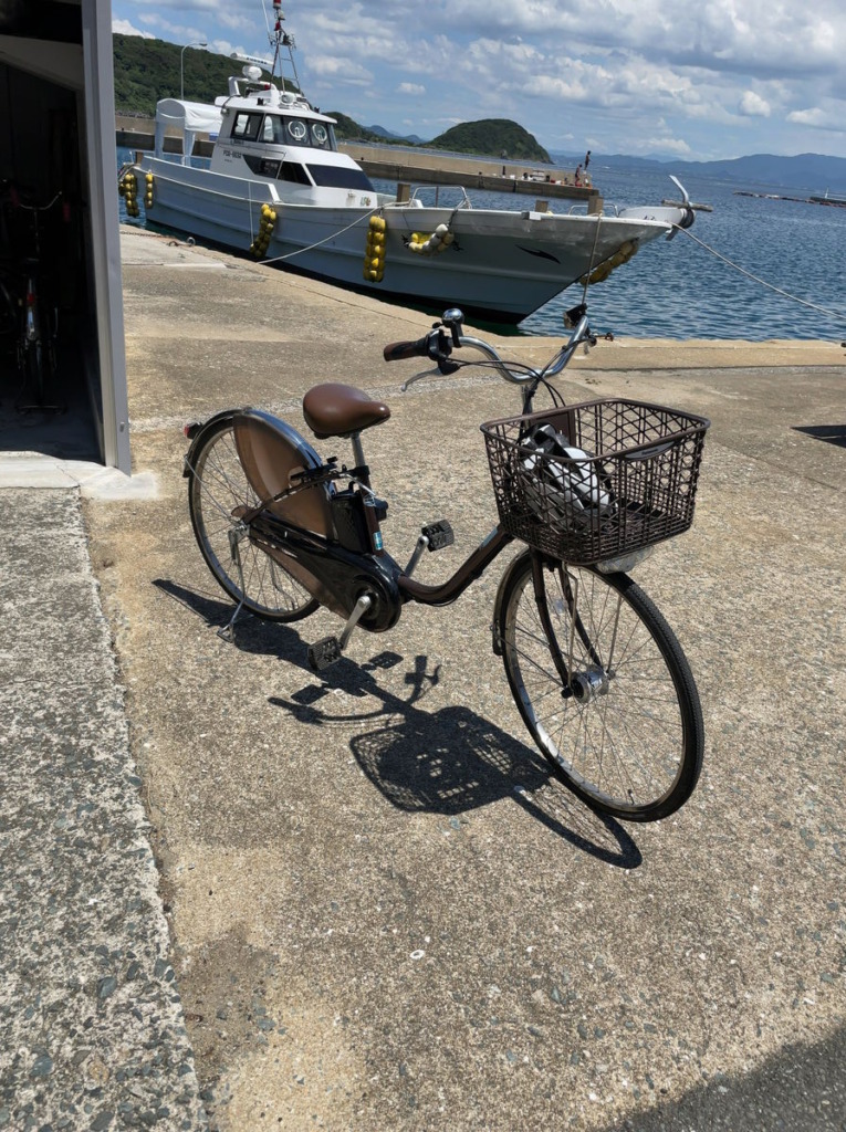 相島のレンタルサイクルは電動自転車